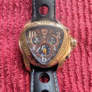 Lamborghini Gold and Black Men's Watch